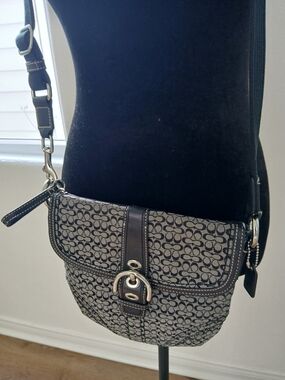Vintage Coach Soho Signature Flap Crossbody Bag